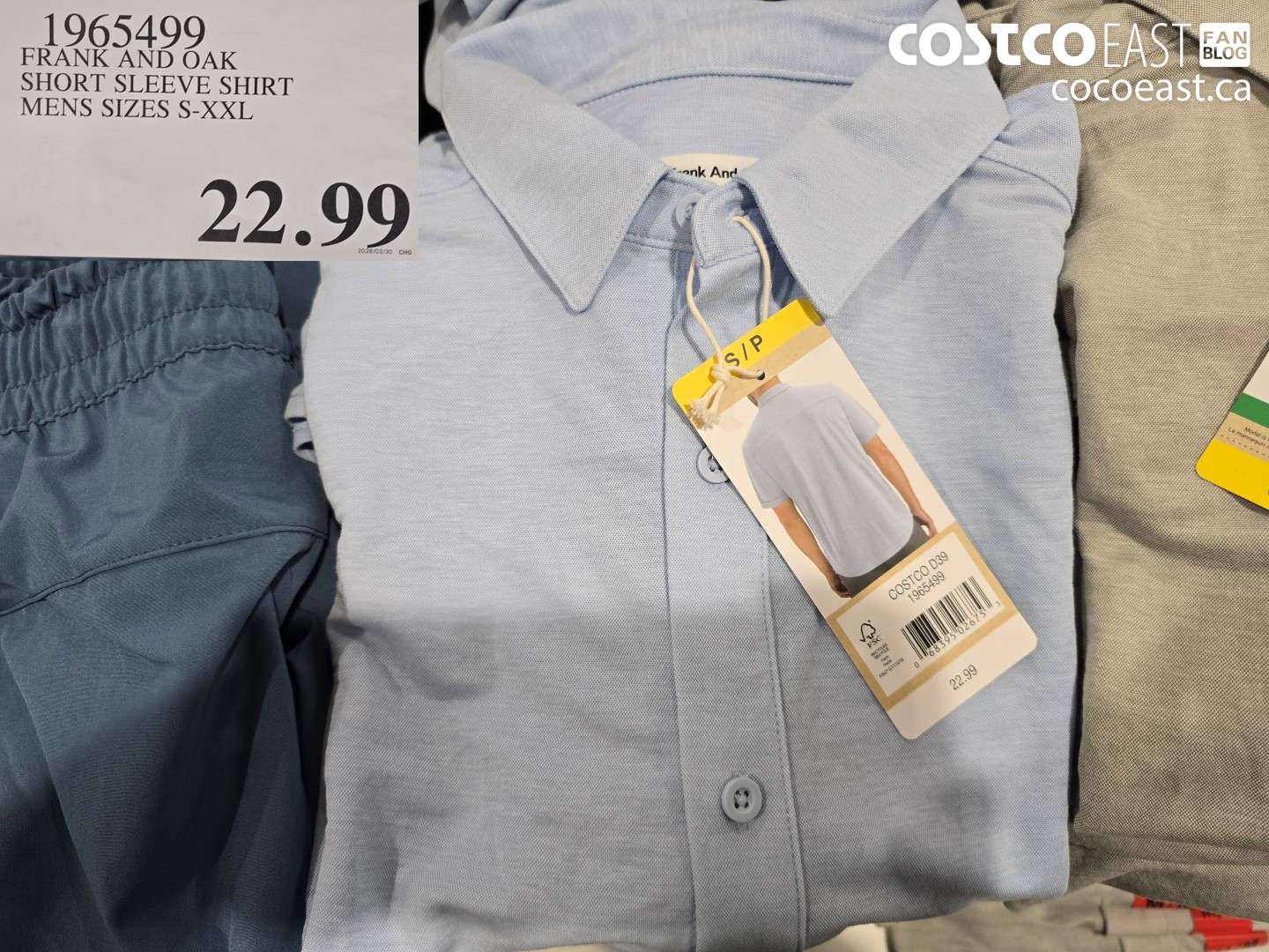 1965499 FRANK AND OAK SHORT SLEEVE SHIRT MENS SIZES S-XXL $22.99