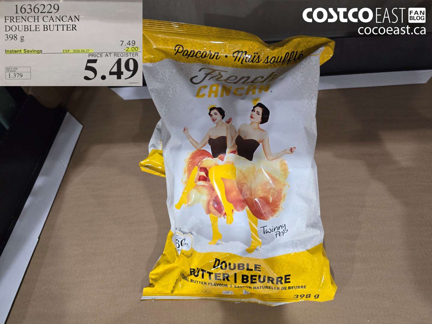 16362229 FRENCH CANCAN DOUBLE BUTTER 398 G ($2.00 INSTANT SAVINGS EXPIRES ON 2026-04-27) $5.49