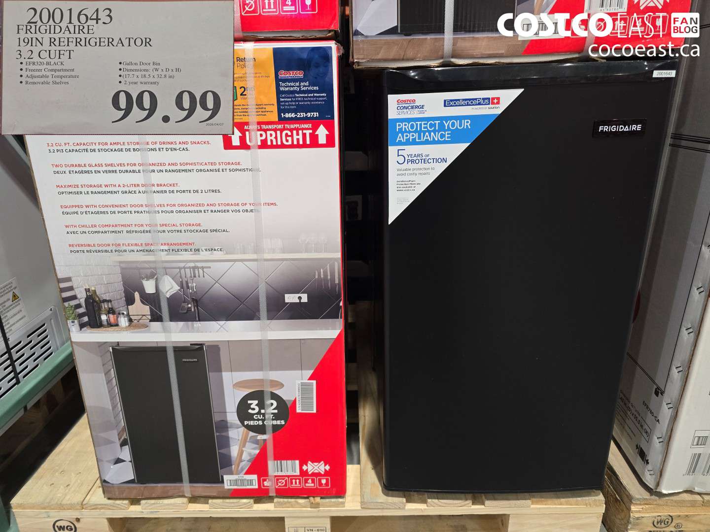 2001643 FRIGIDAIRE 19IN REFRIGERATOR 3.2 CUFT $99.99