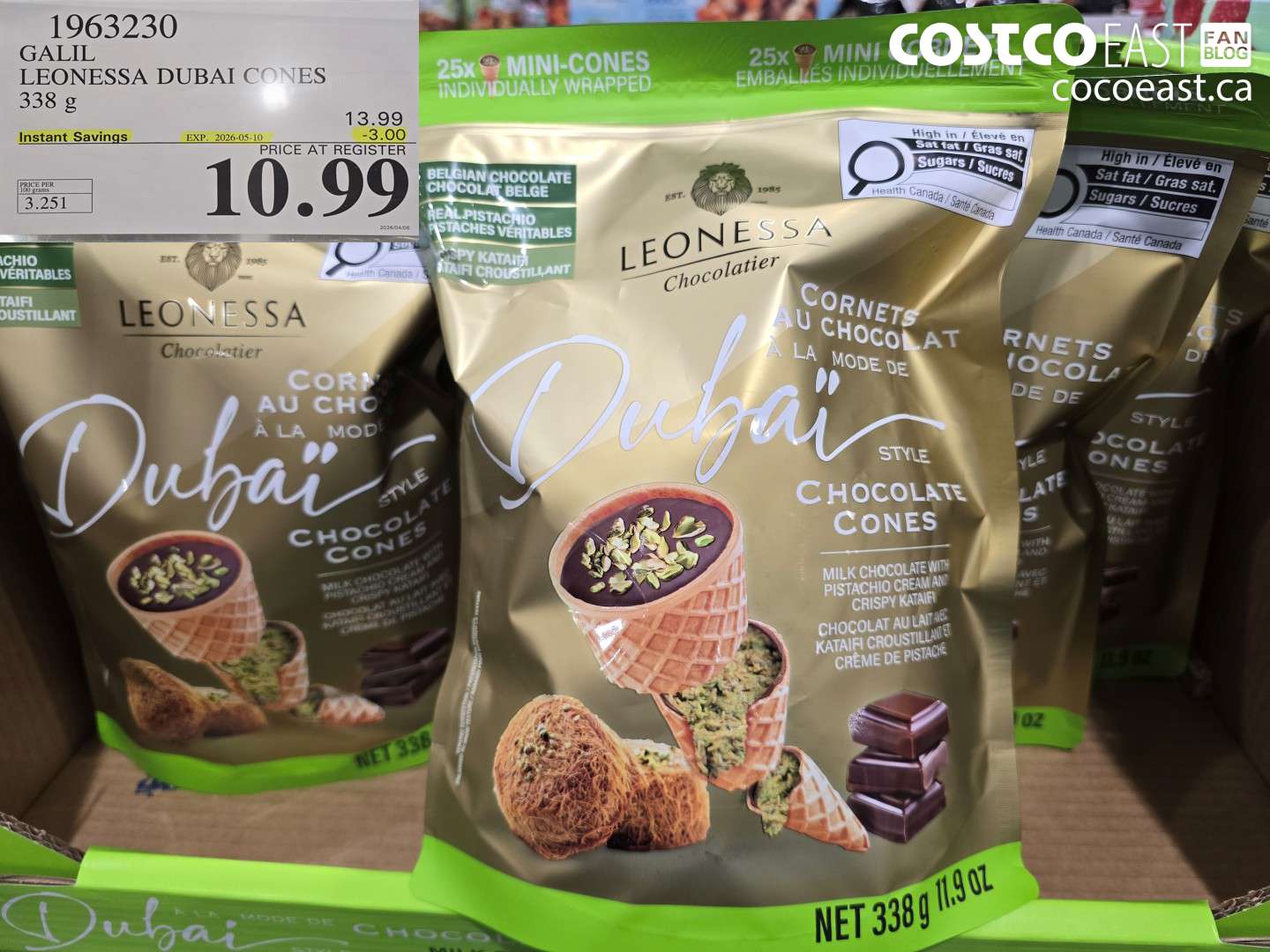 1963230 GALL LEONESSA DUBAI CONES 338 G ($3.00 INSTANT SAVINGS EXPIRES ON 2026-05-10) $10.99