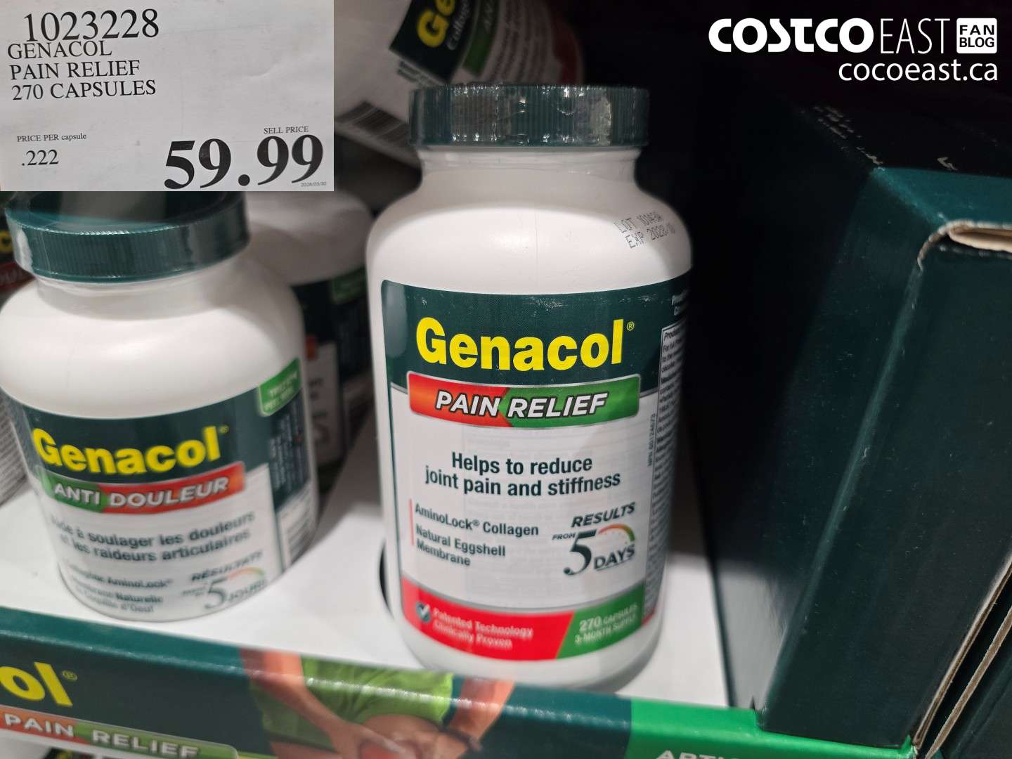 10232228 GENACOL PAIN RELIEF 270 CAPSULES $59.99