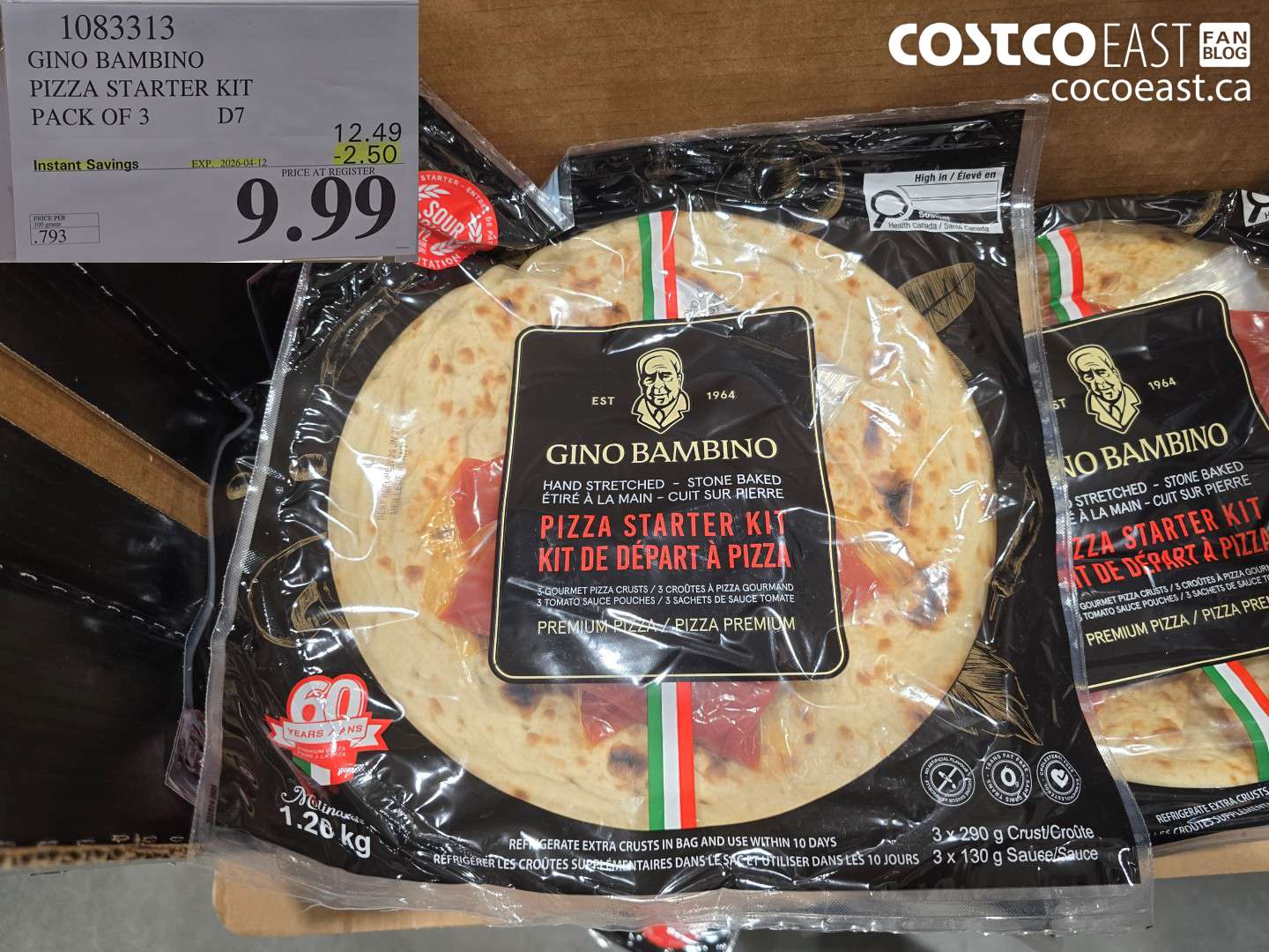 1083313 GINO BAMBINO PIZZA STARTER KIT PACK OF 3 ($2.50 INSTANT SAVINGS EXPIRES ON 2026-04-12) $9.99