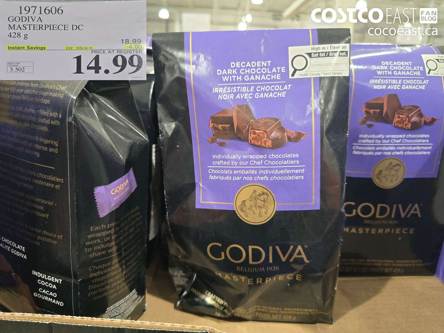 1971606 GODIVA MASTERPIECE DC 428 G ($4.00 INSTANT SAVINGS EXPIRES ON 2026-04-30) $14.99