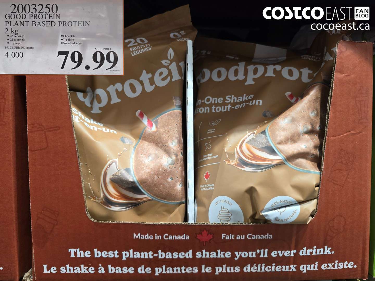 2003250 GOOD PROTEIN PLANT BASED PROTEIN 2 KG $79.99