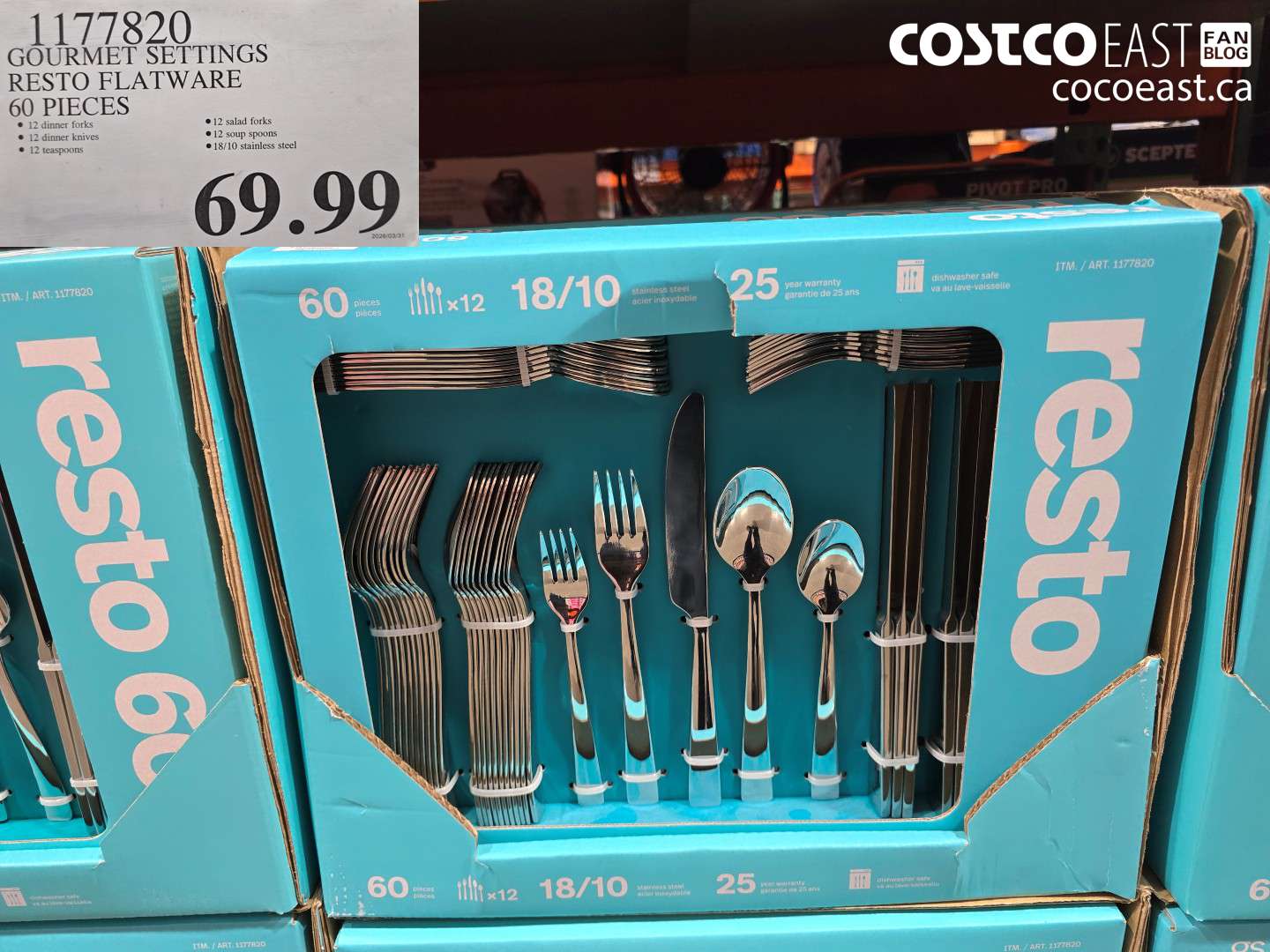 1177820 GOURMET SETTINGS RESTO FLATWARE 60 PIECES $69.99
