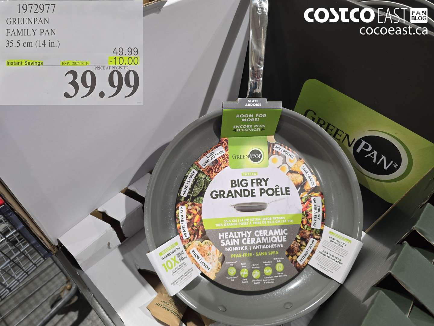 1972977 GREENPAN FAMILY PAN 35.5 CM (14 IN.) ($10.00 INSTANT SAVINGS EXPIRES ON 2026-05-10) $39.99