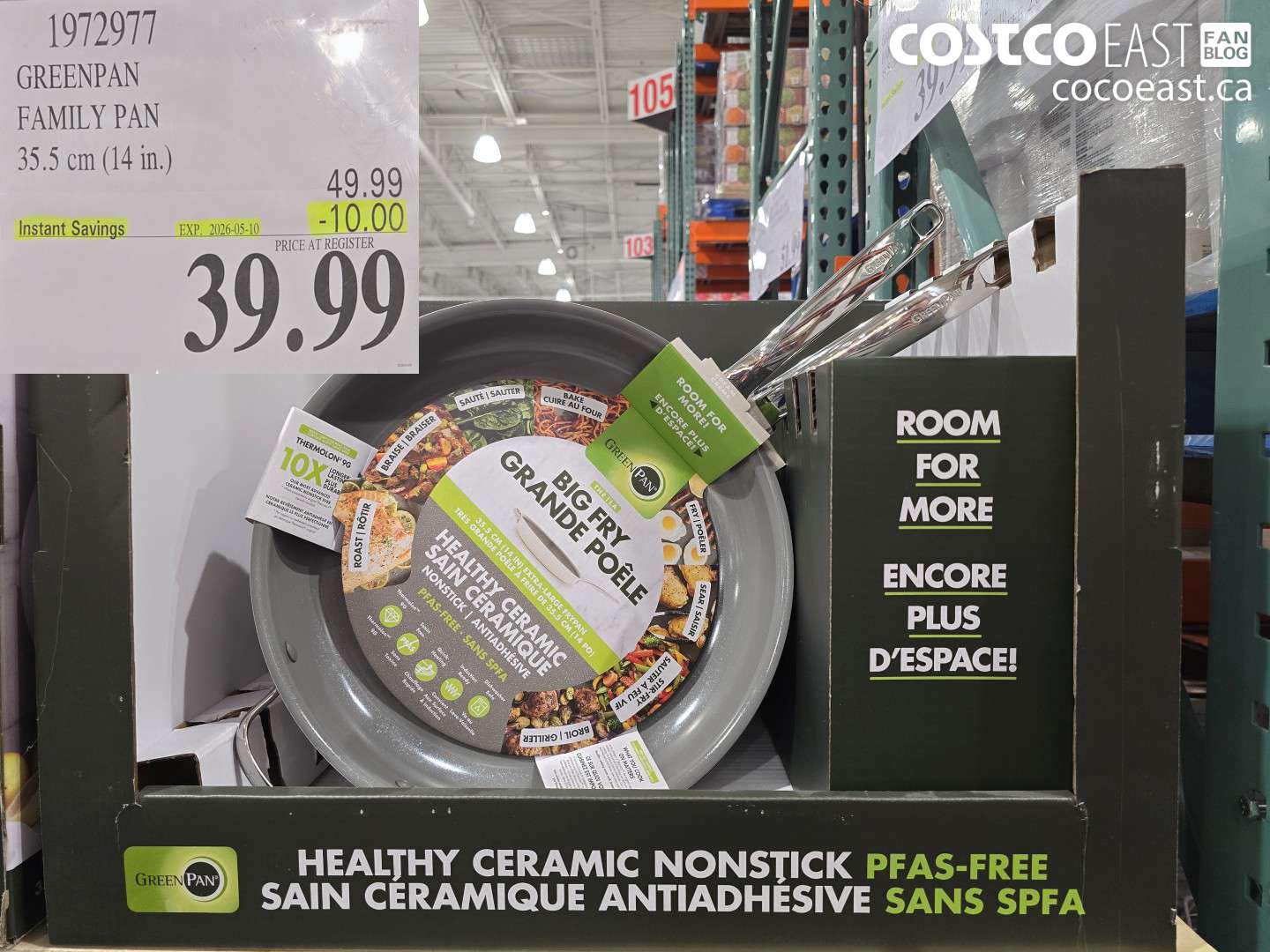 1972977 GREENPAN FAMILY PAN 35.5 CM (14 IN.) ($10.00 INSTANT SAVINGS EXPIRES ON 2026-05-10) $39.99