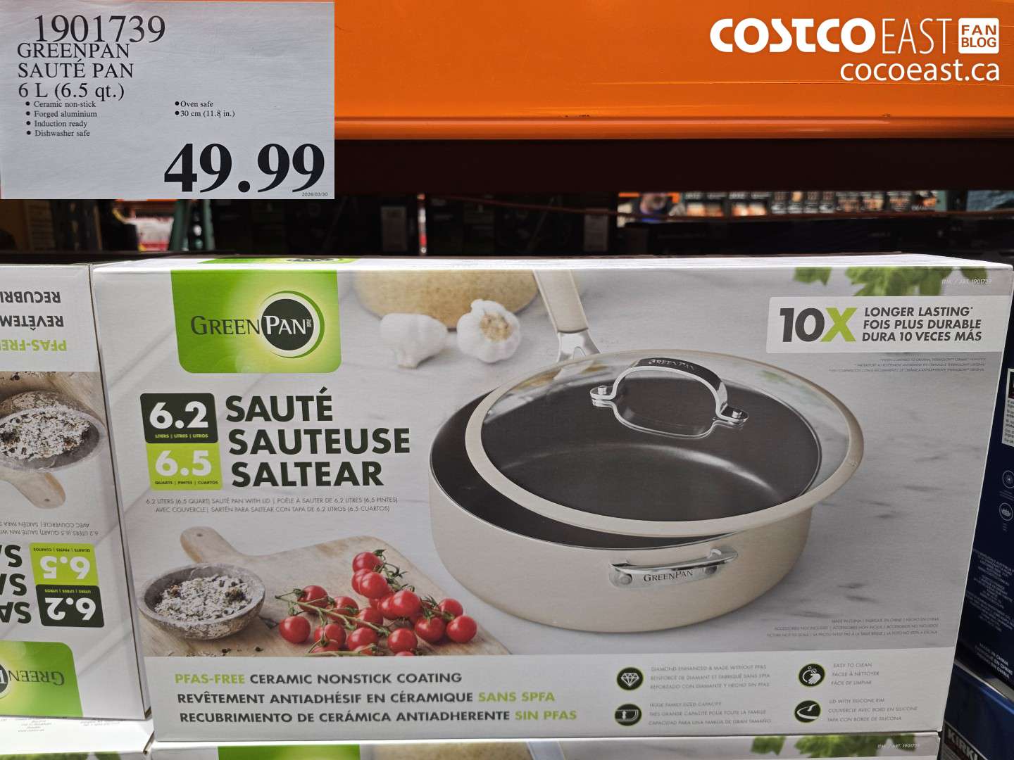 1901739 GREENPAN SAUTE PAN 6 L (6.5 QT) $49.99