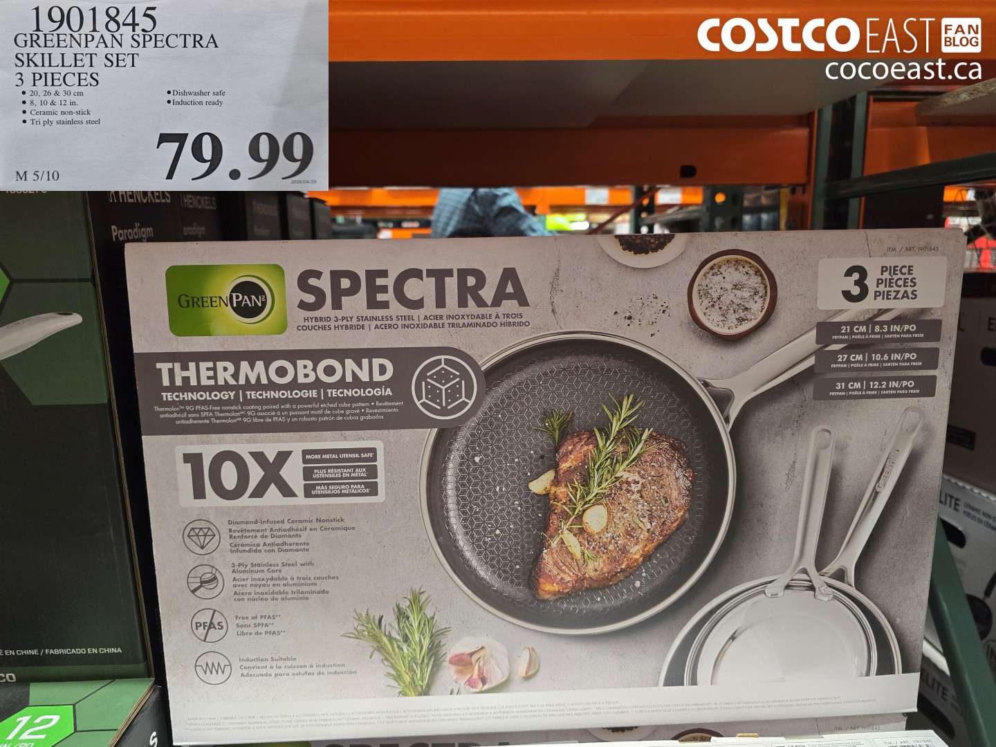 1901845 GREENPAN SPECTRA SKILLET SET 3 PIECES $79.99