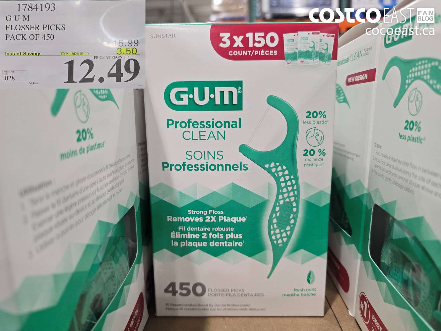 1784193 G-U-M FLOSSER PICKS PACK OF 450 ($3.50 INSTANT SAVINGS EXPIRES ON 2026-05-10) $12.49