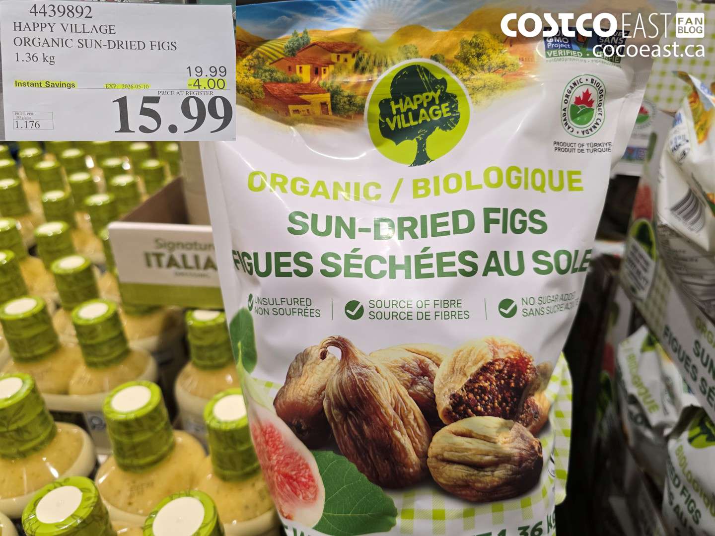 4439892 HAPPY VILLAGE ORGANIC SUN-DRIED FIGS 1.36 KG ($4.00 INSTANT SAVINGS EXPIRES ON 2026-05-10) $15.99