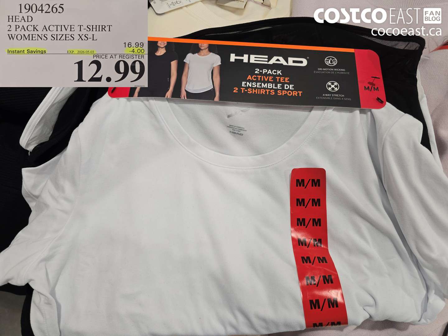 1904265 HEAD 2 PACK ACTIVE T-SHIRT WOMENS SIZES XS-L ($4.00 INSTANT SAVINGS EXPIRES ON 2026-05-03) $12.99