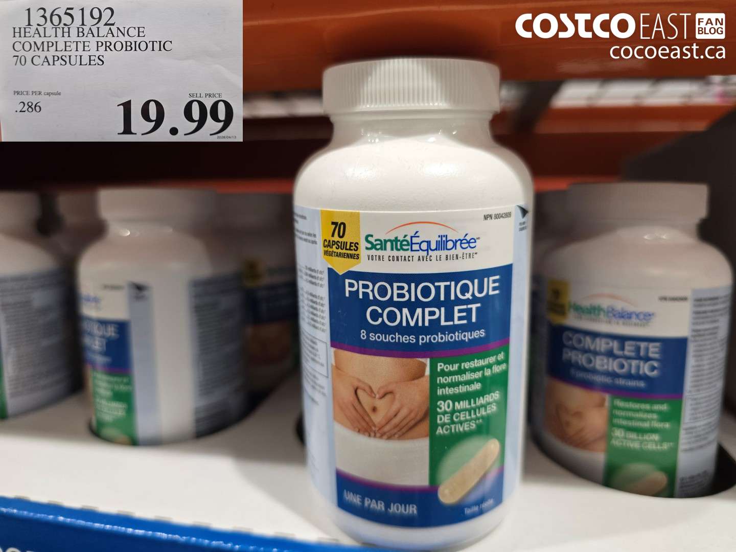 1365192 HEALTH BALANCE COMPLETE PROBIOTIC 70 CAPSULES $19.99