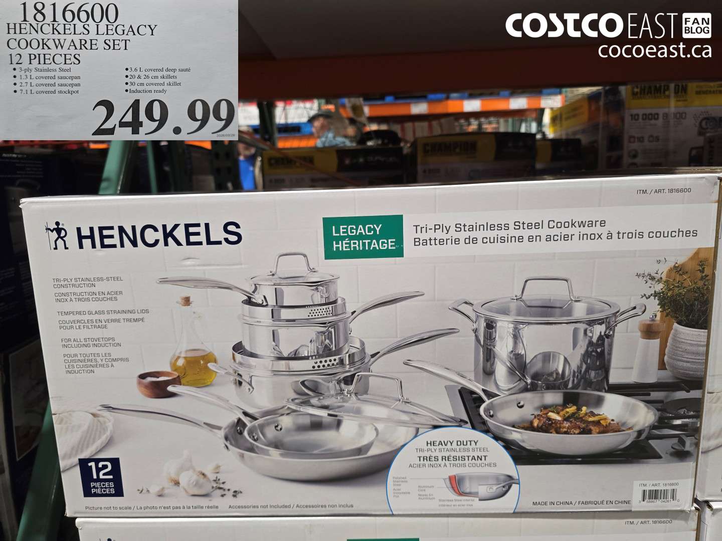 1816600 HENCKELS LEGACY COOKWARE SET 12 PIECES $249.99