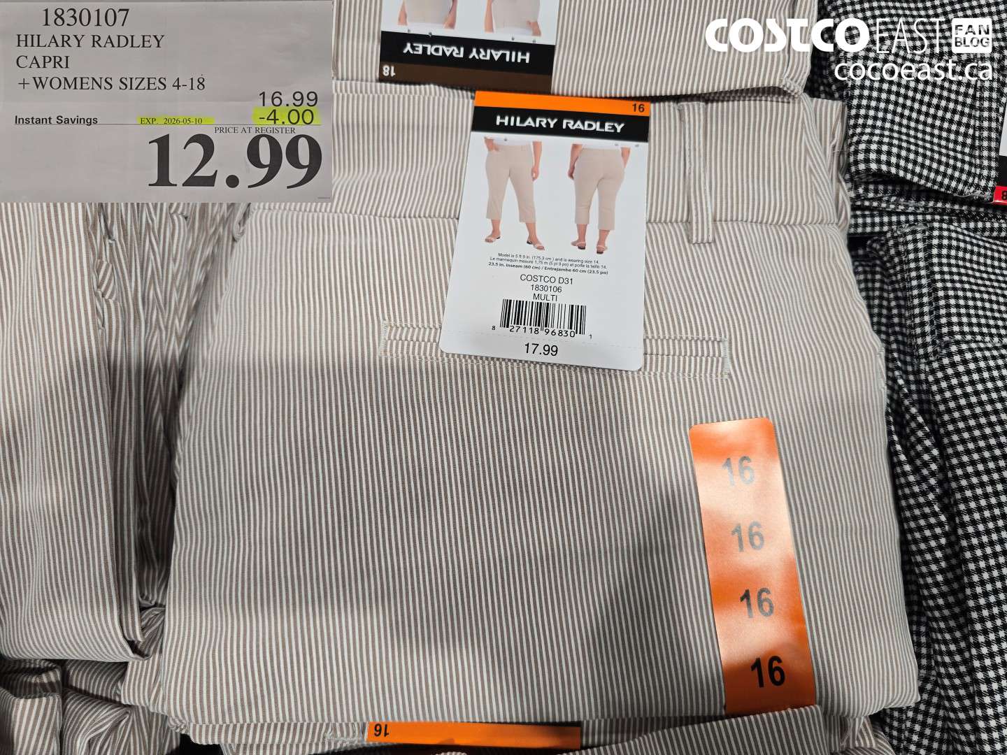 1830107 HILARY RADLEY CAPRI + WOMENS SIZES 4-18 ($4.00 INSTANT SAVINGS EXPIRES ON 2026-05-10) $12.99