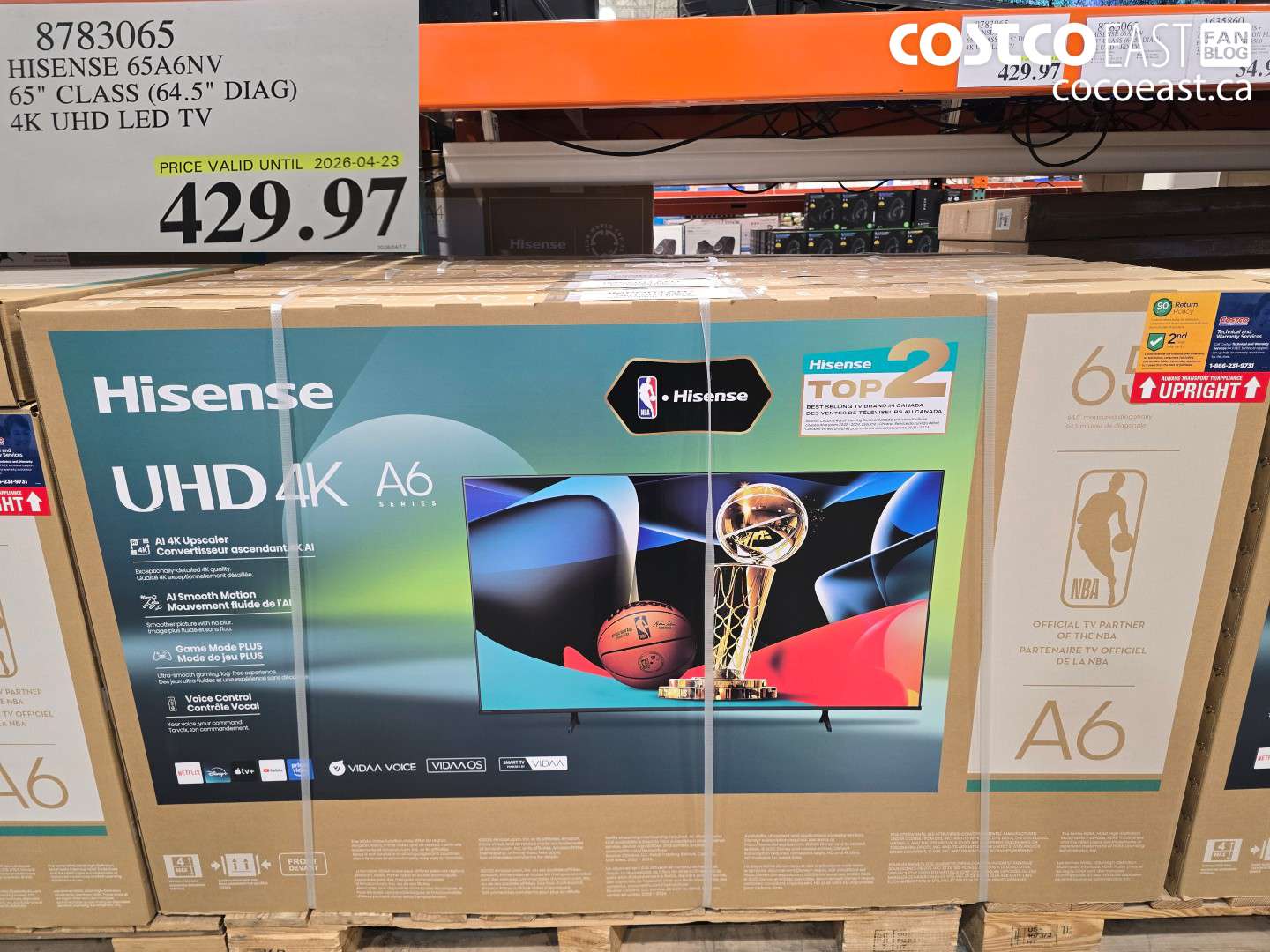 8783065 HISENSE 65A6NV 65