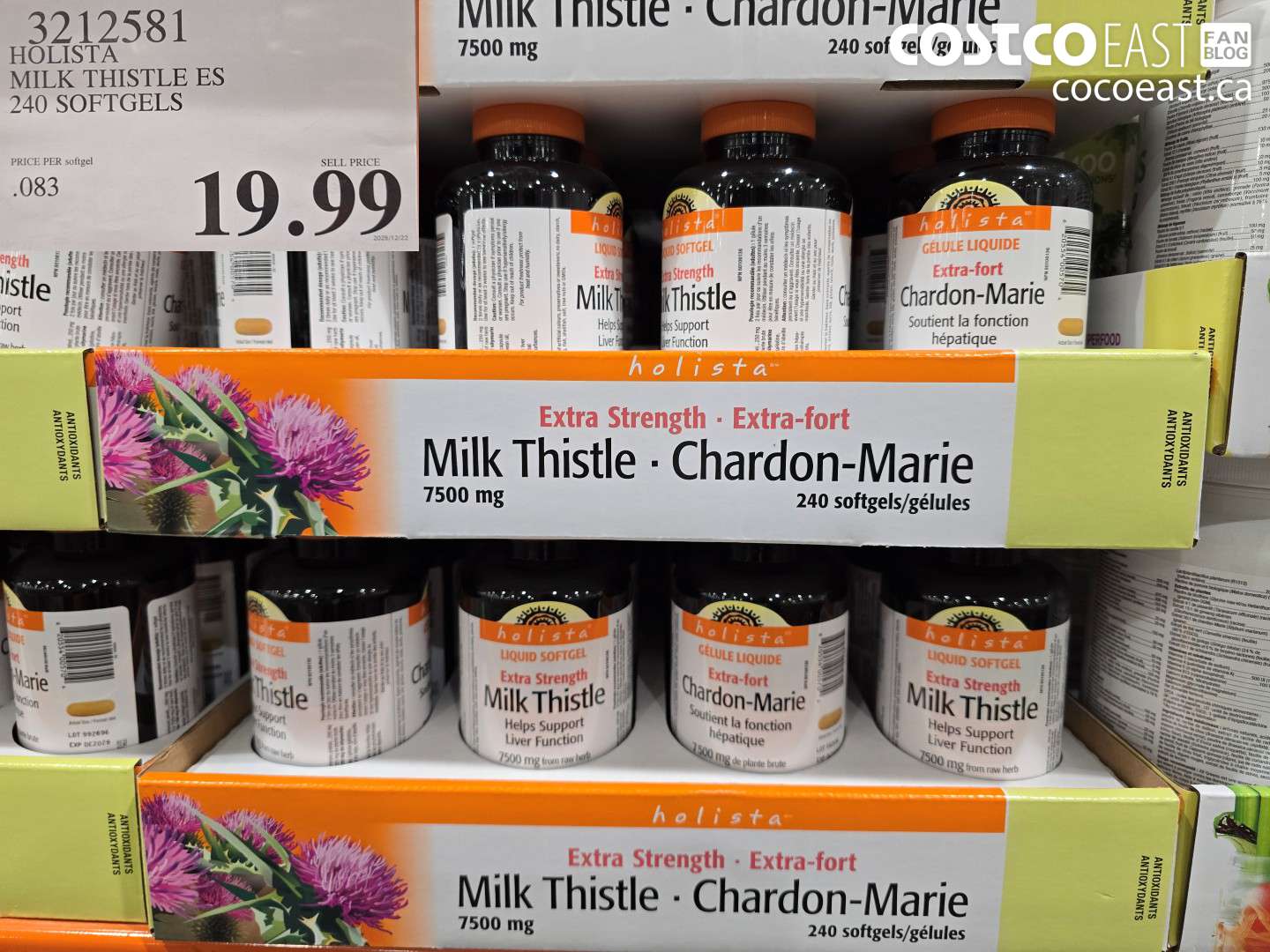 32112581 HOLISTA MILK THISTLE ES 240 SOFTGELS $19.99