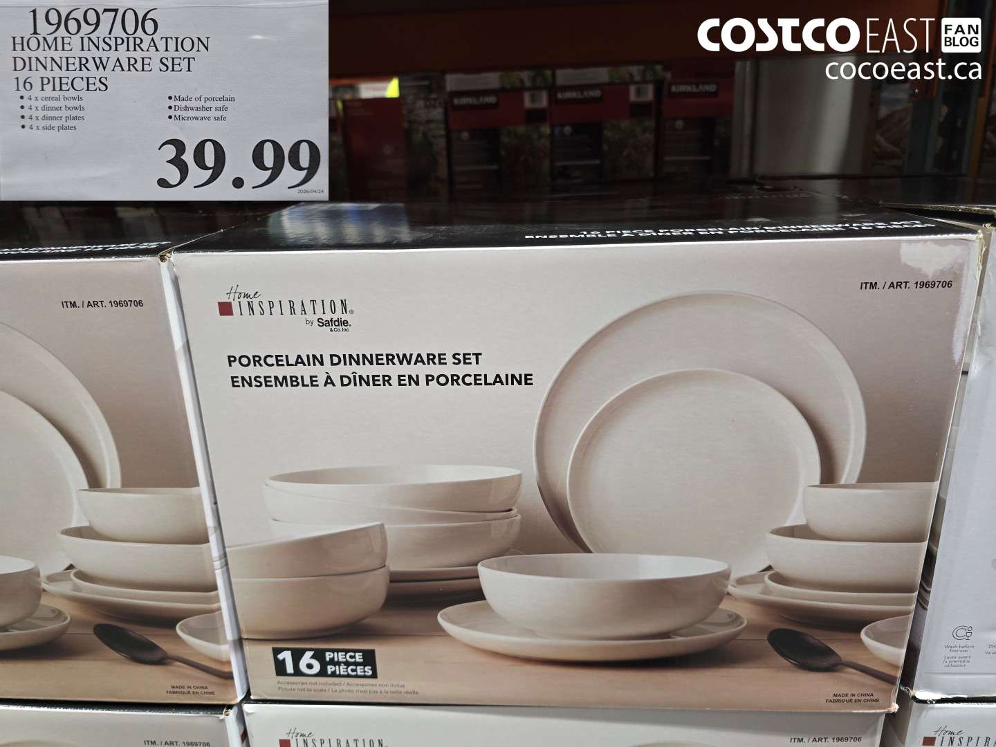 1969706 HOME INSPIRATION DINNERWARE SET 16 PIECES $399.99