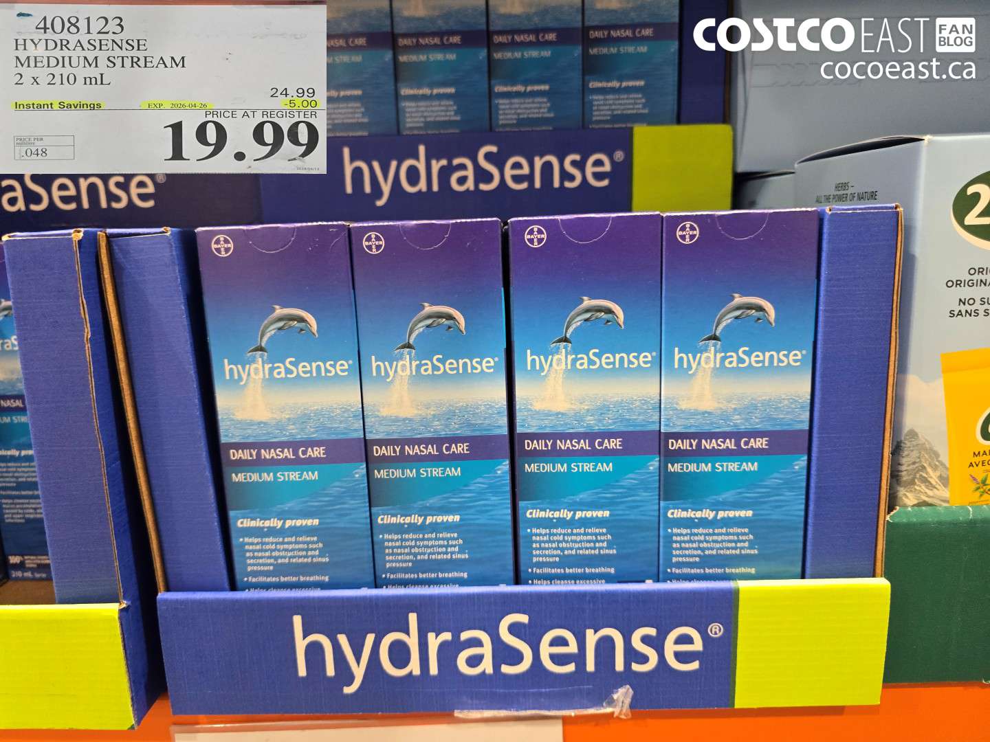 408123 HYDRASENSE MEDIUM STREAM 2 X 210 ML ($5.00 INSTANT SAVINGS EXPIRES ON 2026-04-26) $19.99