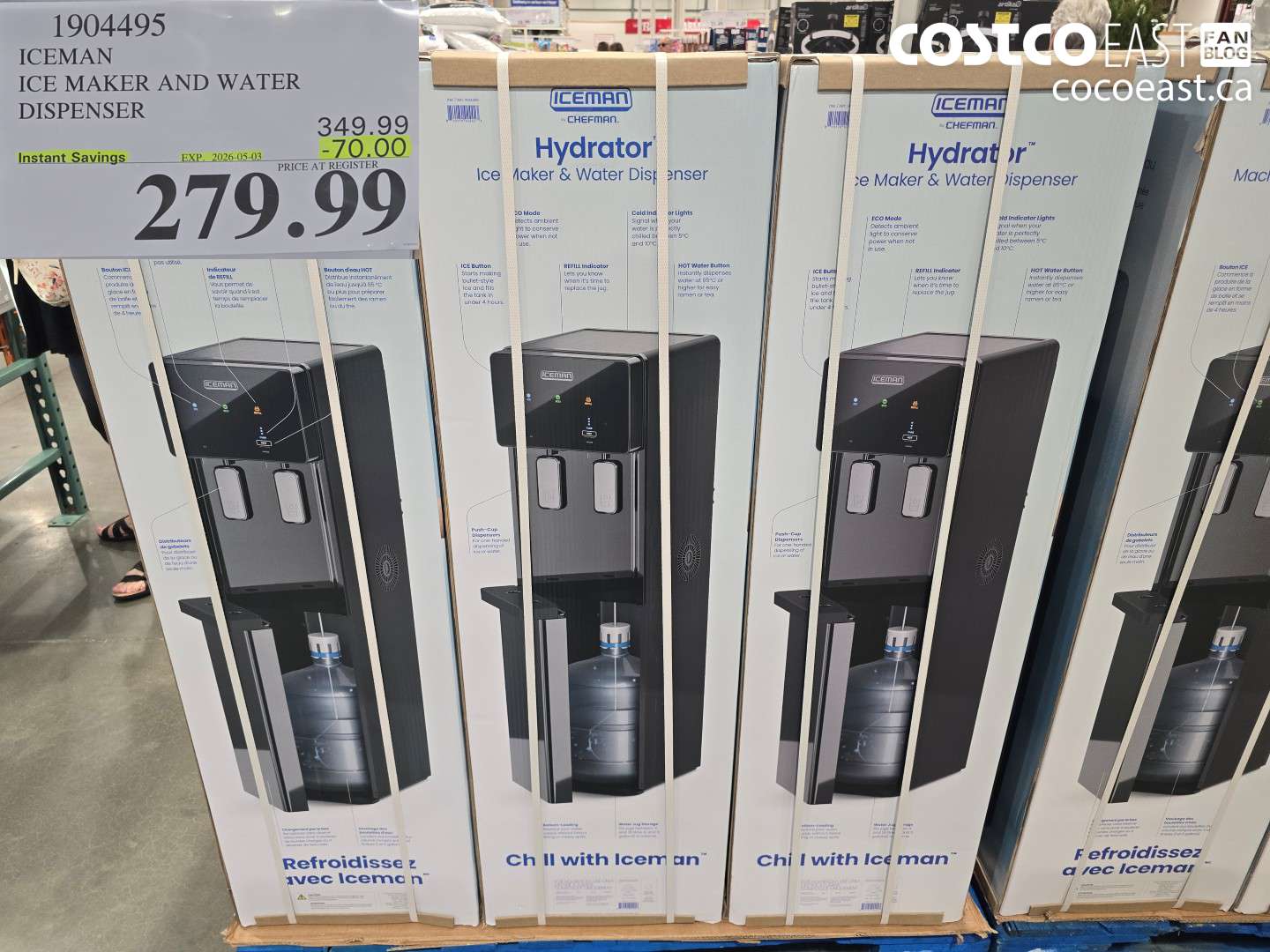 1904495 ICEMAN ICE MAKER AND WATER DISPENSER ($70.00 INSTANT SAVINGS EXPIRES ON 2026-05-03) $279.99