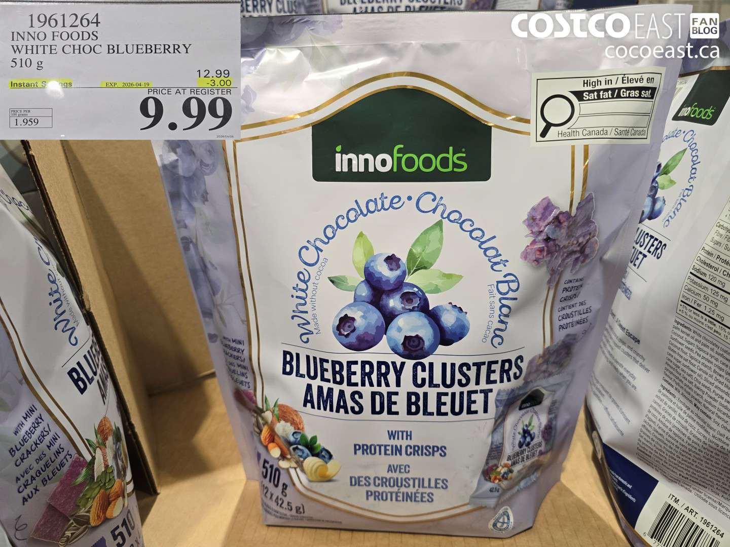 1961264 INNO FOODS WHITE CHOC BLUEBERRY 510 G ($3.00 INSTANT SAVINGS EXPIRES ON 2026-04-19) $9.99
