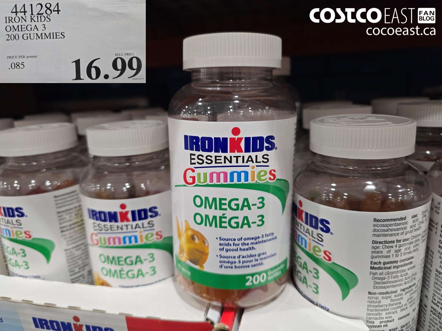 4411284 IRON KIDS OMEGA 3 200 GUMMIES $16.99