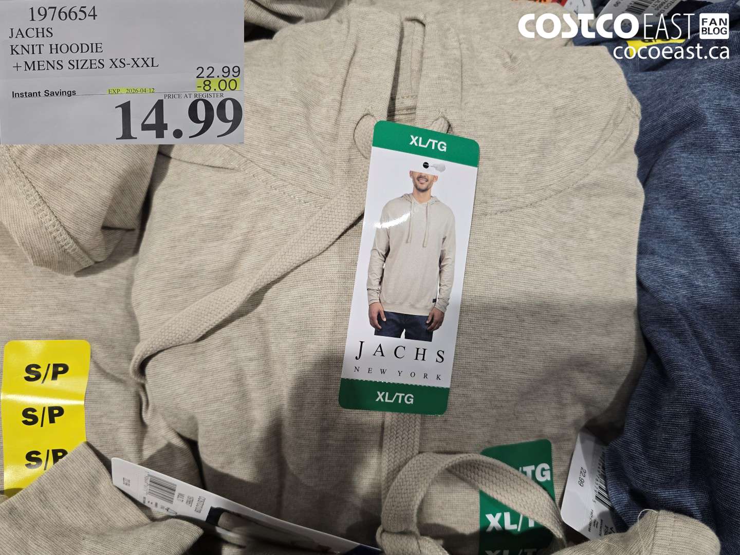 1976654 JACHS KNIT HOODIE + MENS SIZES XS-XXL ($8.00 INSTANT SAVINGS EXPIRES ON 2026-04-12) $14.99