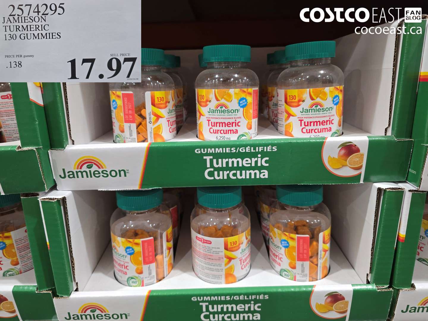 25174295 JAMIESON TURMERIC 130 GUMMIES $17.97