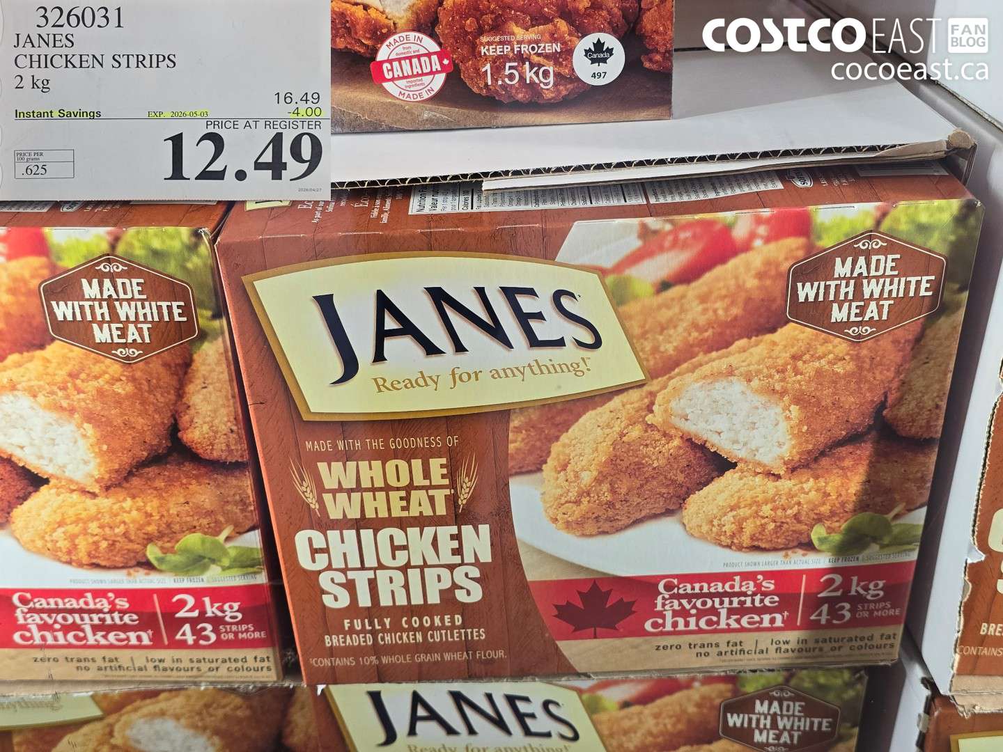 326031 JANES CHICKEN STRIPS 2 KG ($4.00 INSTANT SAVINGS EXPIRES ON 2026-05-03) $12.49