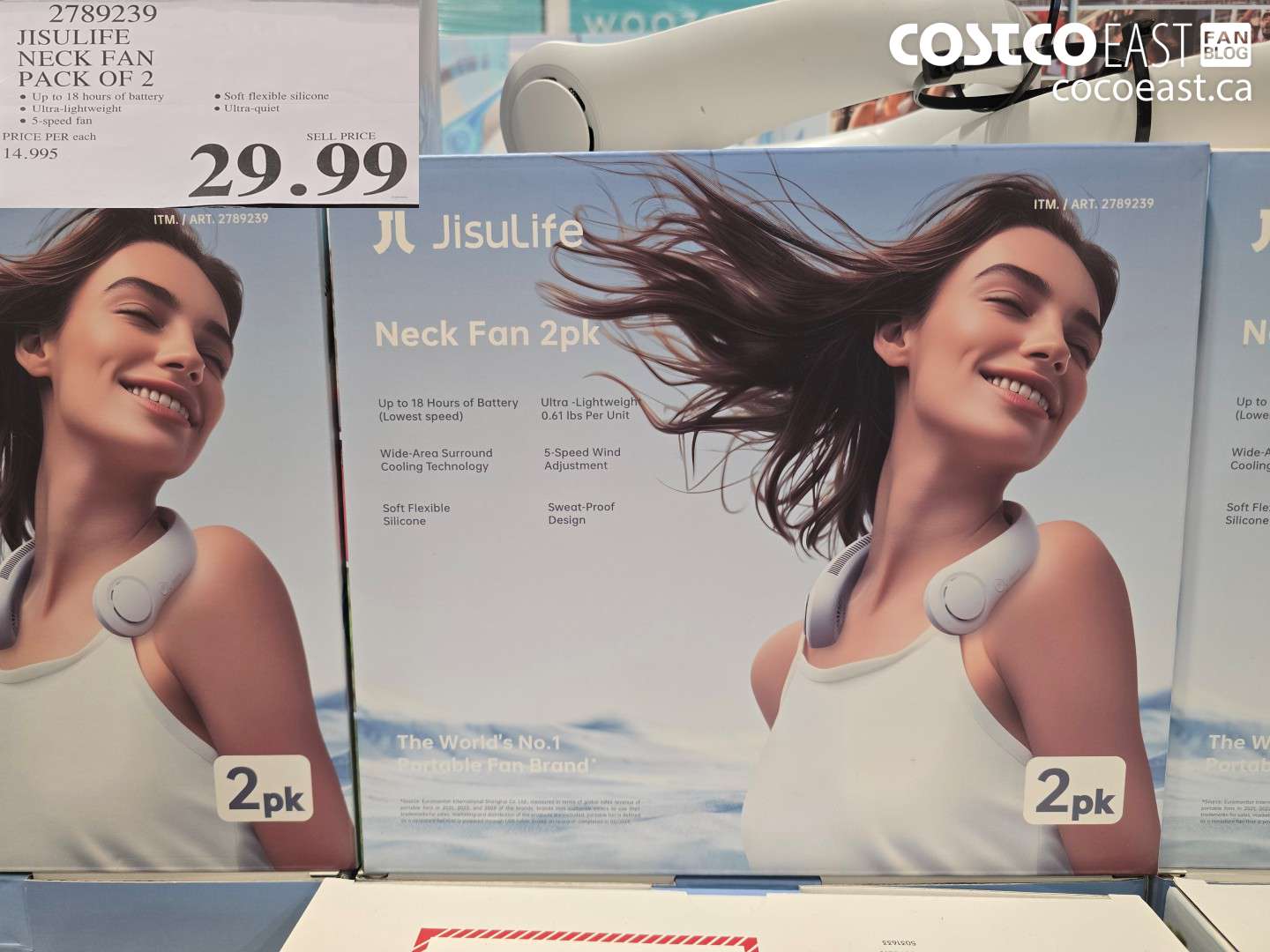 2789239 JISULIFE NECK FAN PACK OF 2 $29.99