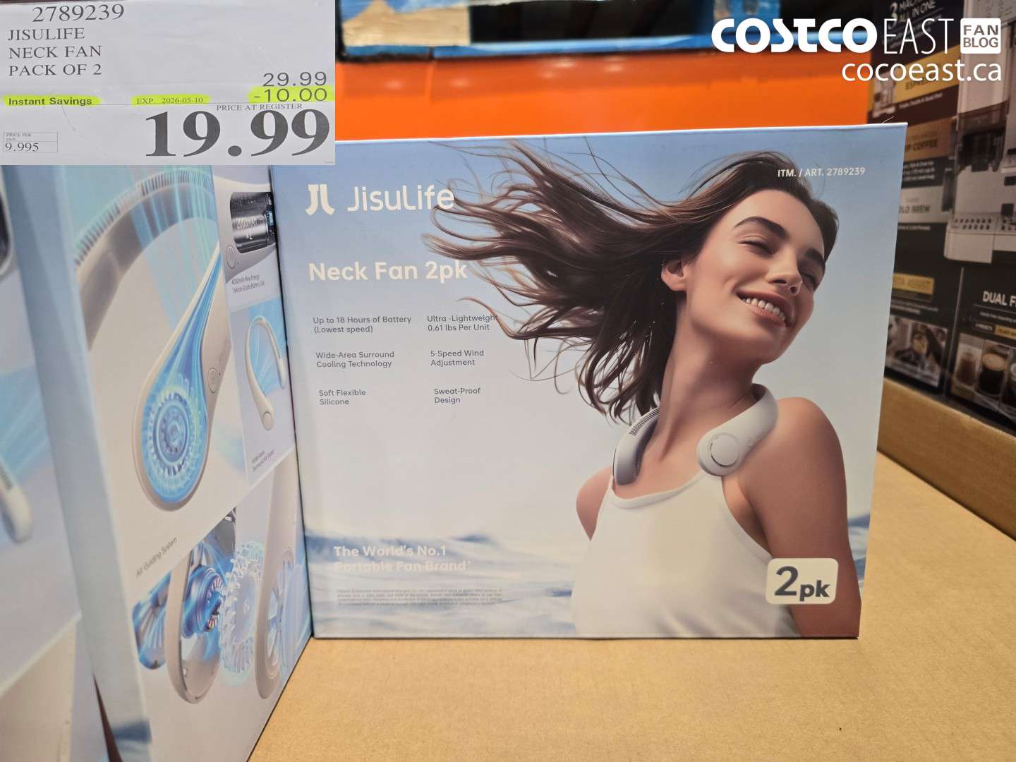 2789239 JISULIFE NECK FAN PACK OF 2 ($10.00 INSTANT SAVINGS EXPIRES ON 2026-05-10) $19.99