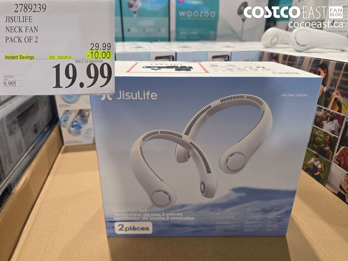 2789239 JISULIFE NECK FAN PACK OF 2 ($10.00 INSTANT SAVINGS EXPIRES ON 2026-05-10) $19.99