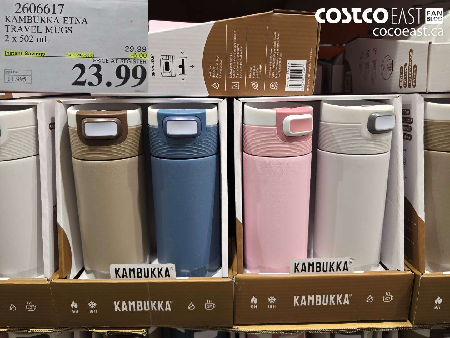 2606017 KAMBUKKA ETNA TRAVEL MUGS 2 X 502 ML ($6.00 INSTANT SAVINGS EXPIRES ON 2026-05-03) $23.99
