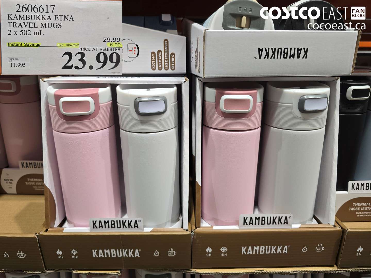 2606617 KAMBUKKA ETNA TRAVEL MUGS 2 X 502 ML ($6.00 INSTANT SAVINGS EXPIRES ON 2026-05-03) $23.99