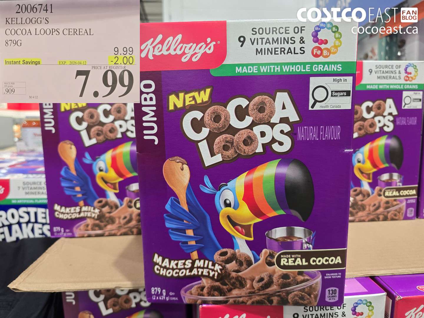 2006741 KELLOGG'S COCOA LOOPS CEREAL 879G ($2.00 INSTANT SAVINGS EXPIRES ON 2026-04-12) $7.99