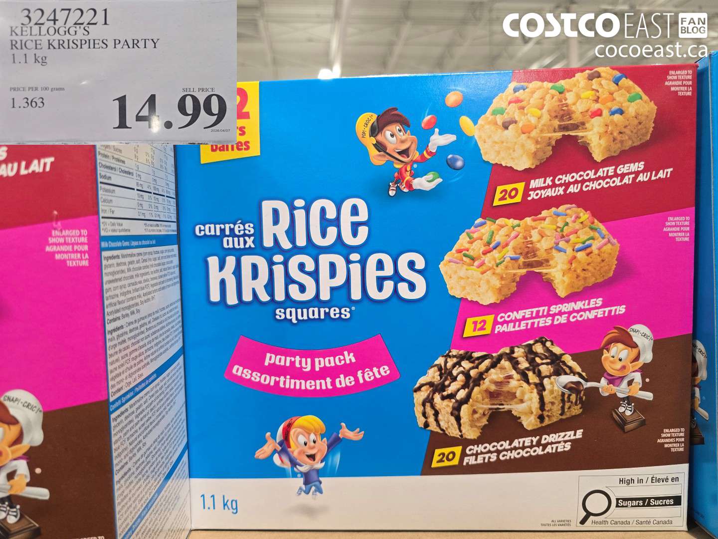 32477221 KELLOGG'S RICE KRISPIES PARTY 1.1 KG $14.99