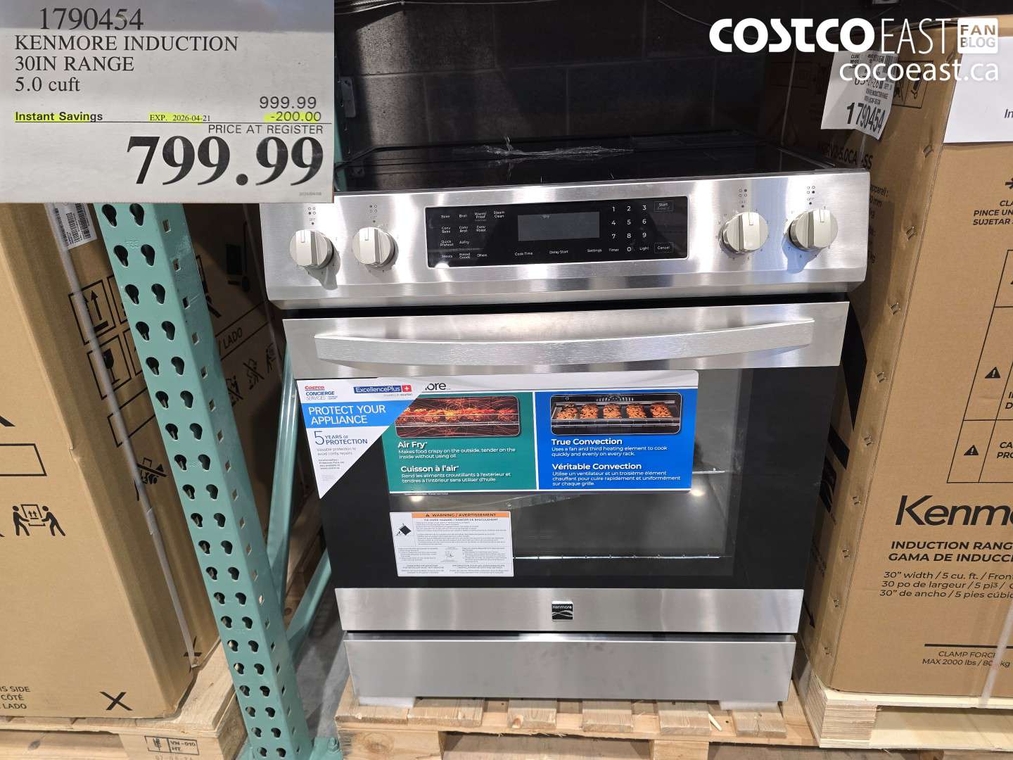 1790454 KENMORE INDUCTION 30IN RANGE 5.0 CUFT ($200.00 INSTANT SAVINGS EXPIRES ON 2026-04-21) $799.99