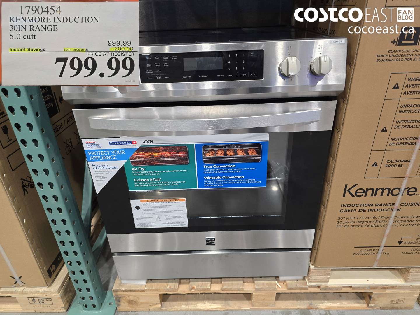 1790454 KENMORE INDUCTION 30IN RANGE 5.0 CUFT ($200.00 INSTANT SAVINGS EXPIRES ON 2026-04-21) $799.99