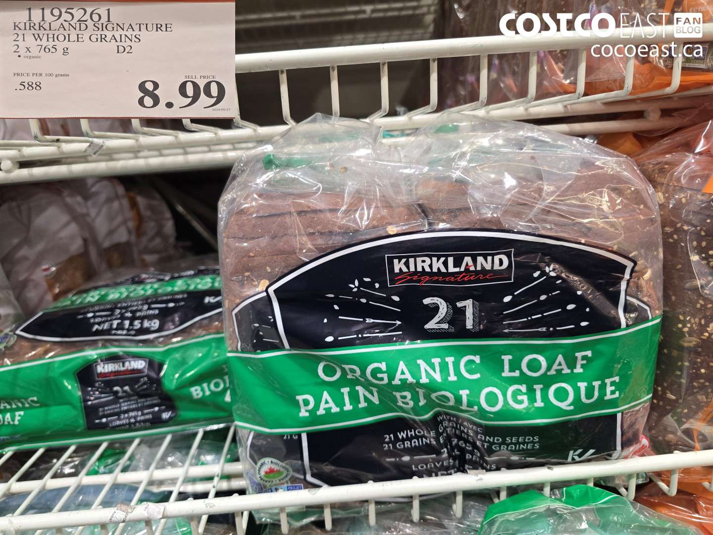 1195261 KIRKLAND SIGNATURE 21 WHOLE GRAINS 2 X 765 G $8.99