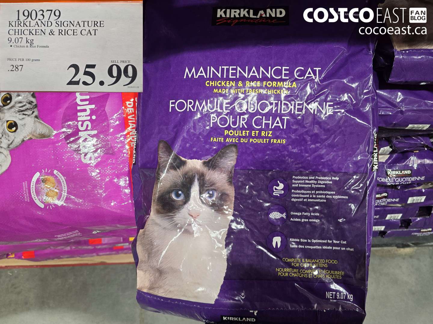 190379 KIRKLAND SIGNATURE CHICKEN & RICE CAT 9.07 KG $25.99