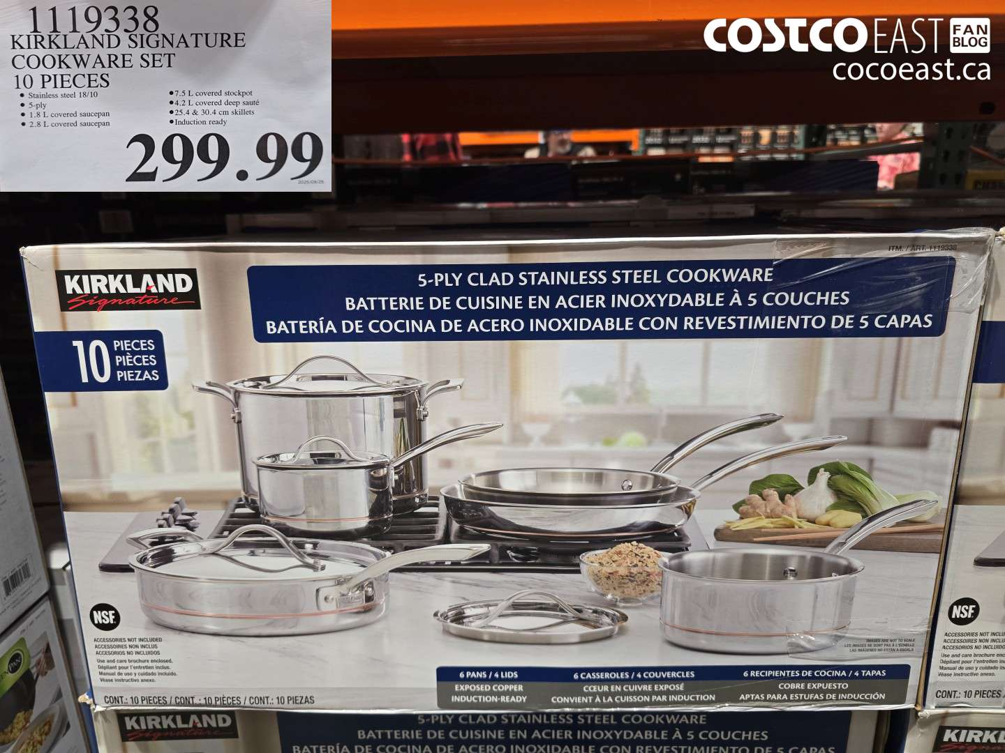 1119338 KIRKLAND SIGNATURE COOKWARE SET 10 PIECES $299.99