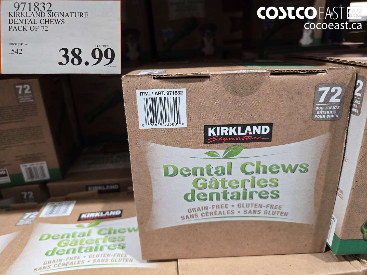 971832 KIRKLAND SIGNATURE DENTAL CHEWS PACK OF 72 $38.99