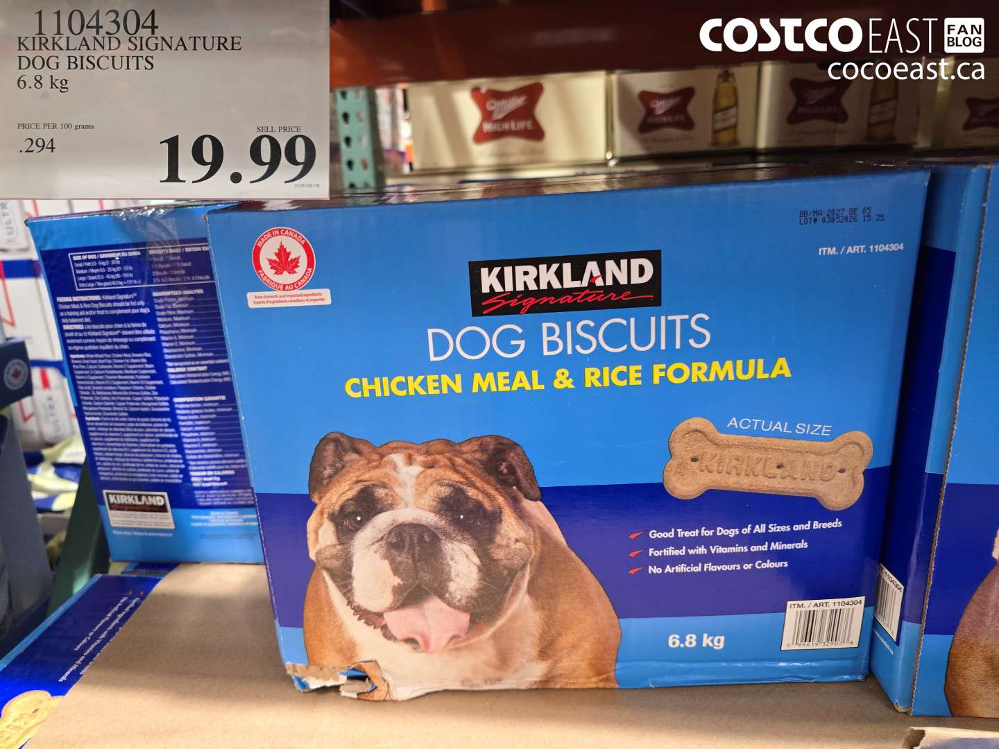 1104304 KIRKLAND SIGNATURE DOG BISCUITS 6.8 KG $19.99