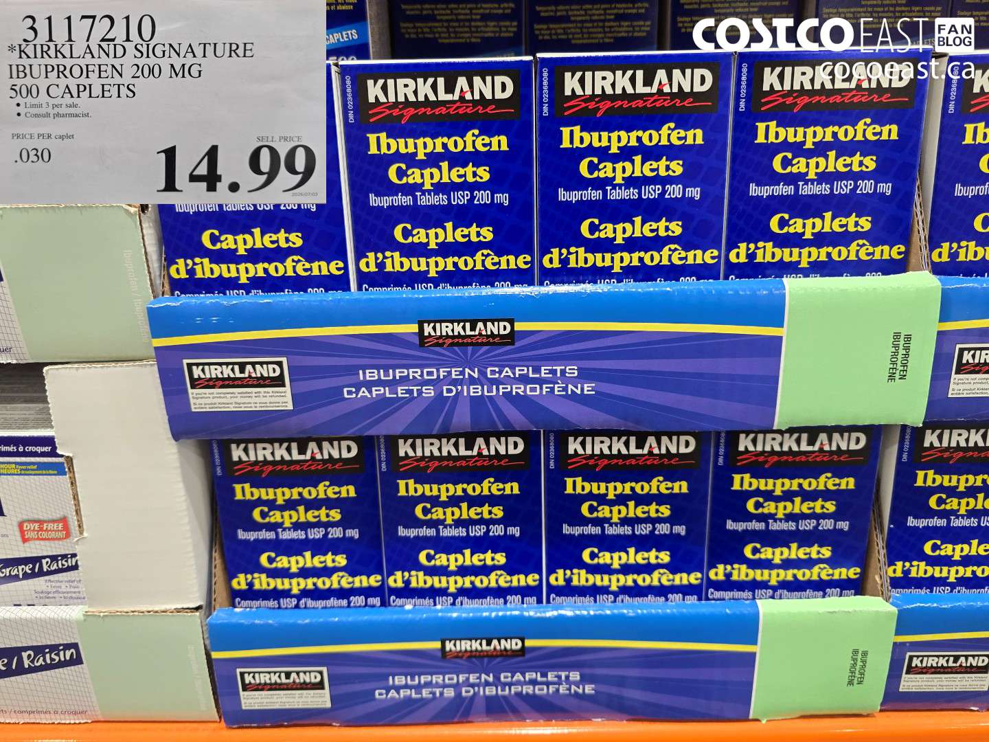 31172110 KIRKLAND SIGNATURE IBUPROFEN 200 MG 500 CAPLETS $14.99