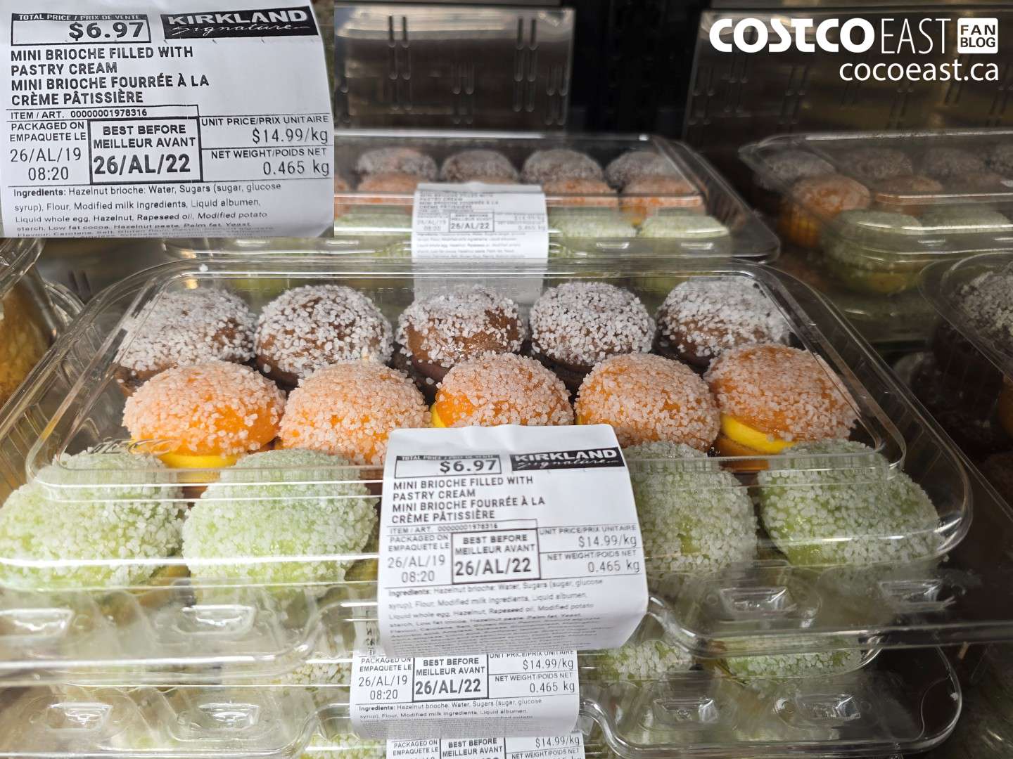 1978316 KIRKLAND SIGNATURE MINI BRIOCHE FILLED WITH PASTRY CREAM NET WEIGHT 0.465 KG $6.97