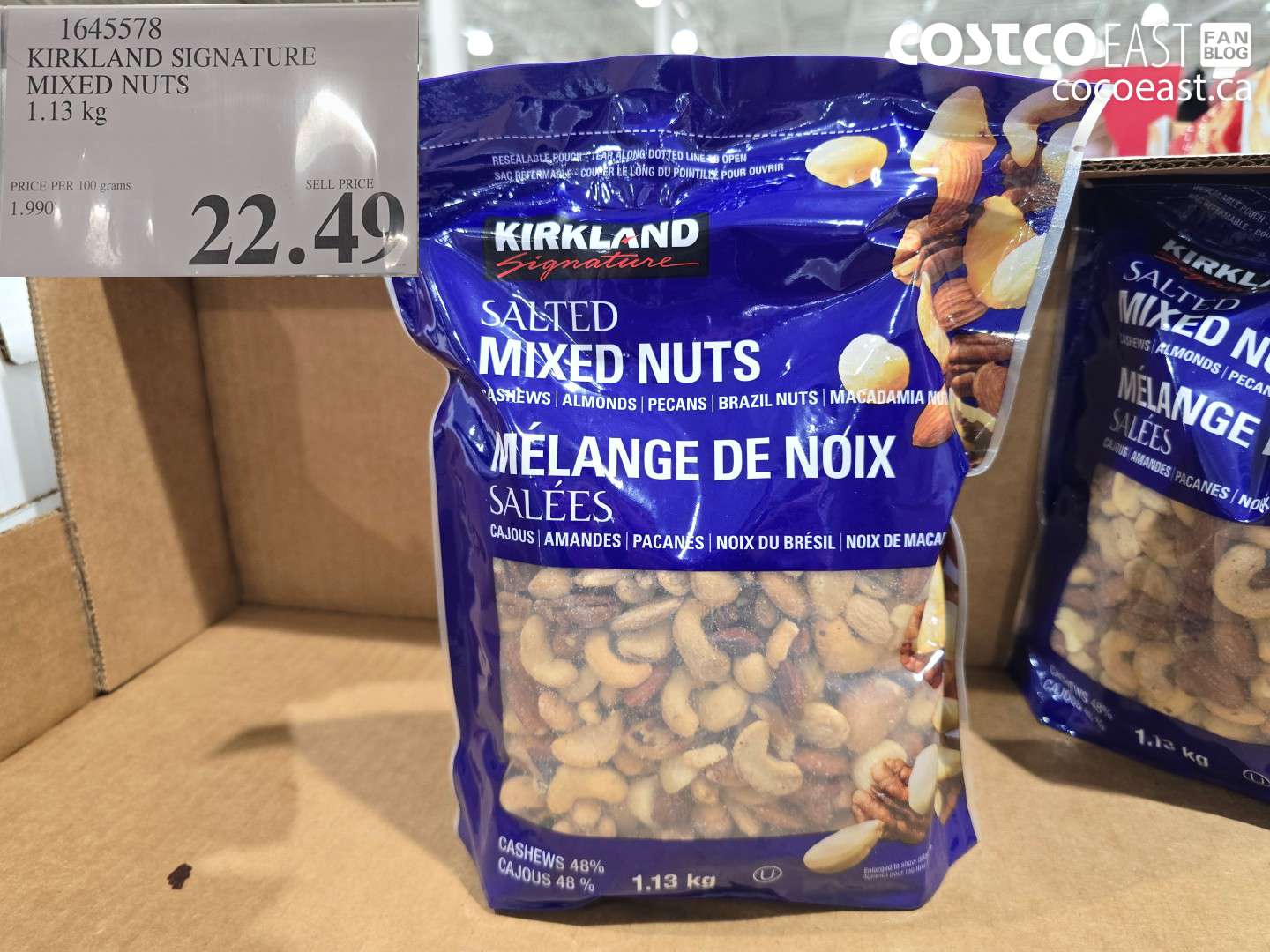 1645578 KIRKLAND SIGNATURE MIXED NUTS 1.13 KG $22.49