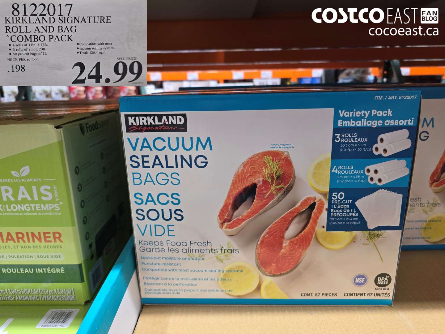 8122017 KIRKLAND SIGNATURE ROLL AND BAG COMBO PACK $24.99