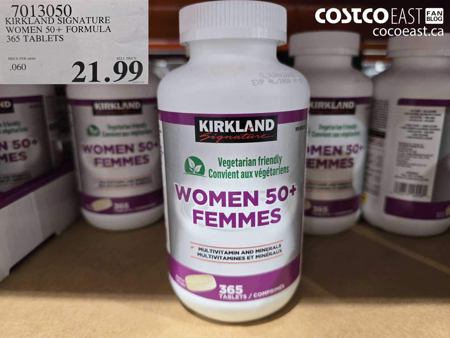7013050 KIRKLAND SIGNATURE WOMEN 50+ FORMULA 365 TABLETS $21.99