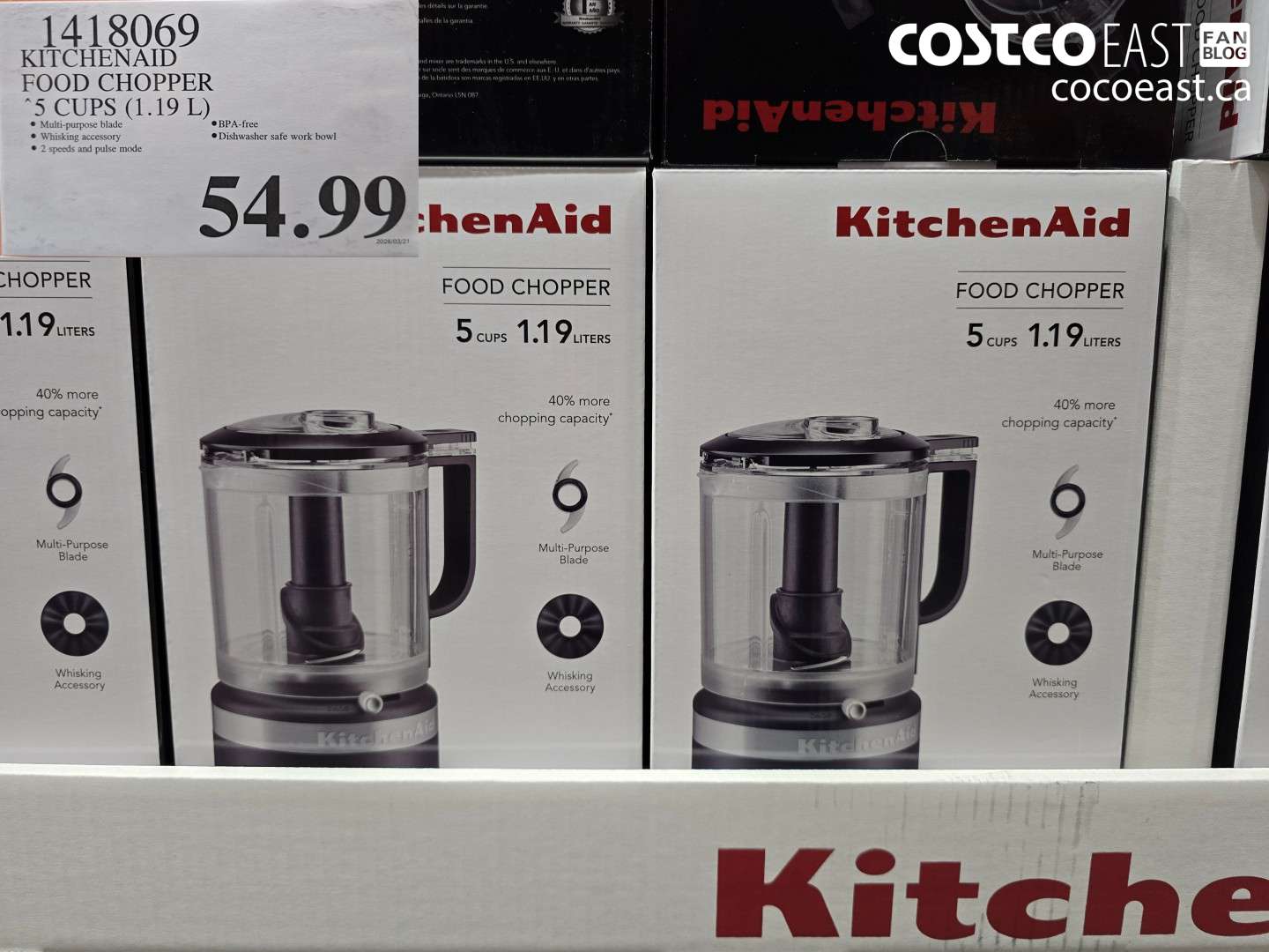 1418069 KITCHENAID FOOD CHOPPER 5 CUPS (1.19 L) $54.99