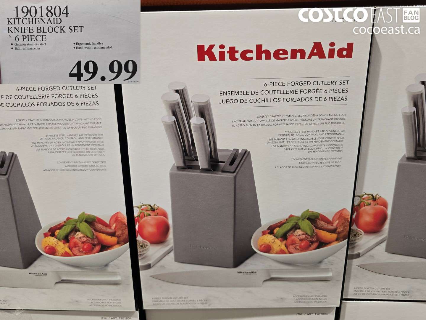 1901804 KITCHENAID KNIFE BLOCK SET 6 PIECE $49.99